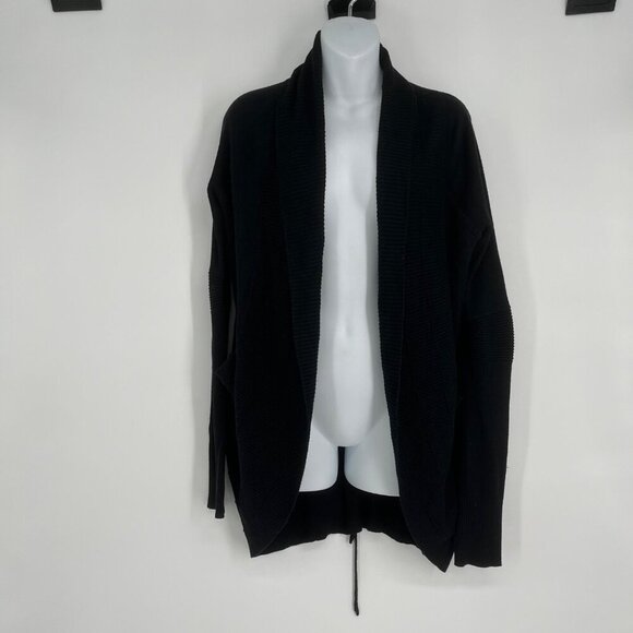 Lululemon Black Drawstring Ruched Back Open Cardigan Size 6 - Picture 7 of 7